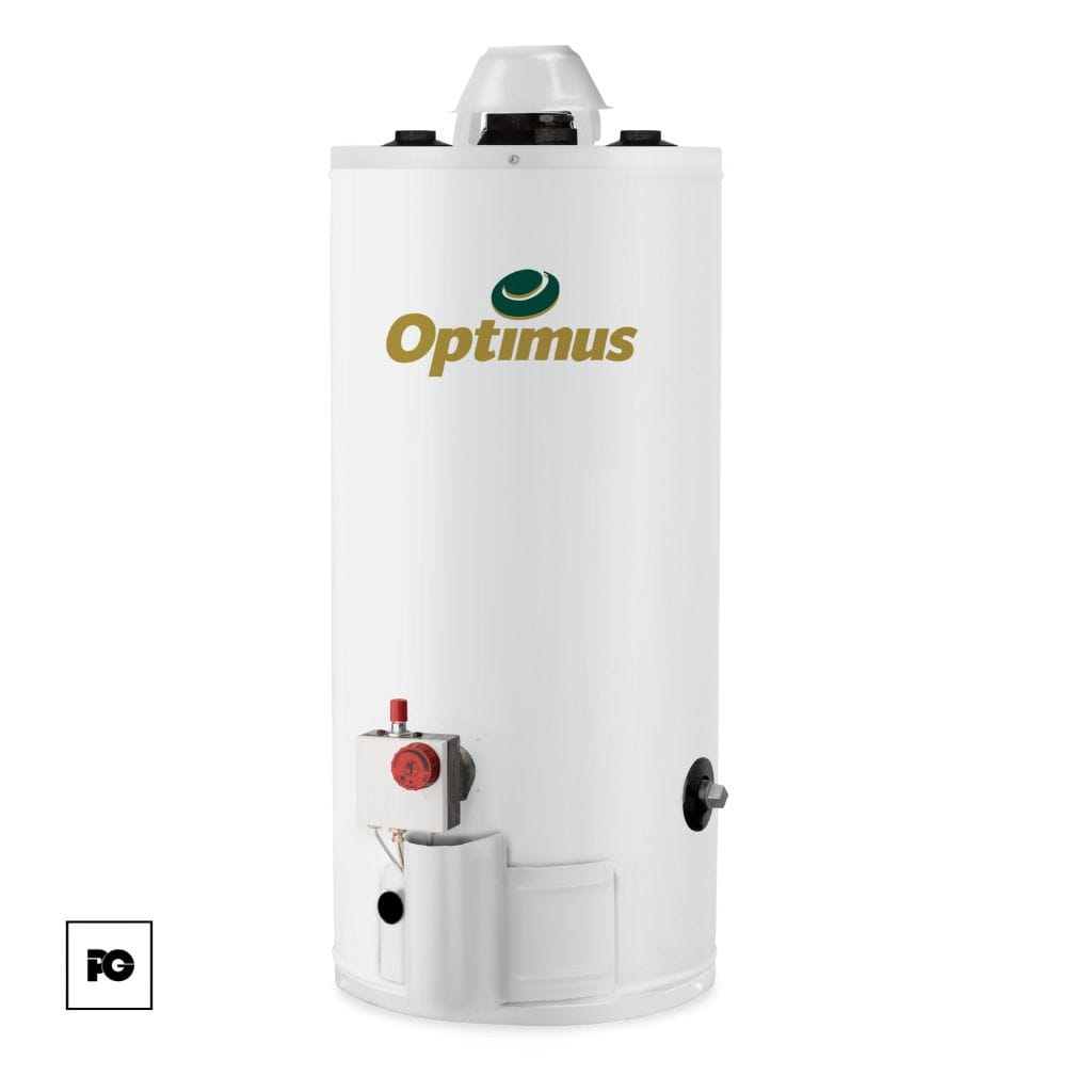 Boiler Optimus de gas LP para 1 servicio.
