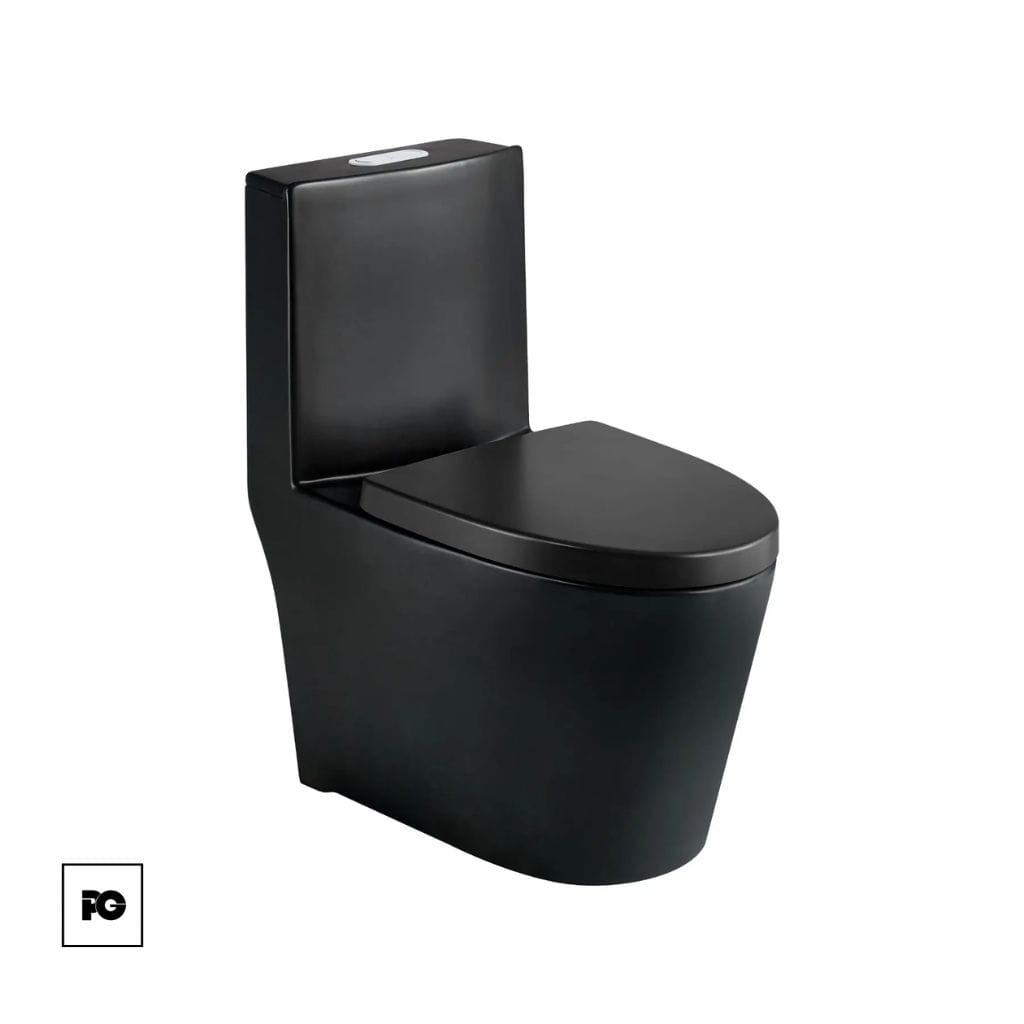 Sanitario One Piece cerámico color negro, modelo Gea