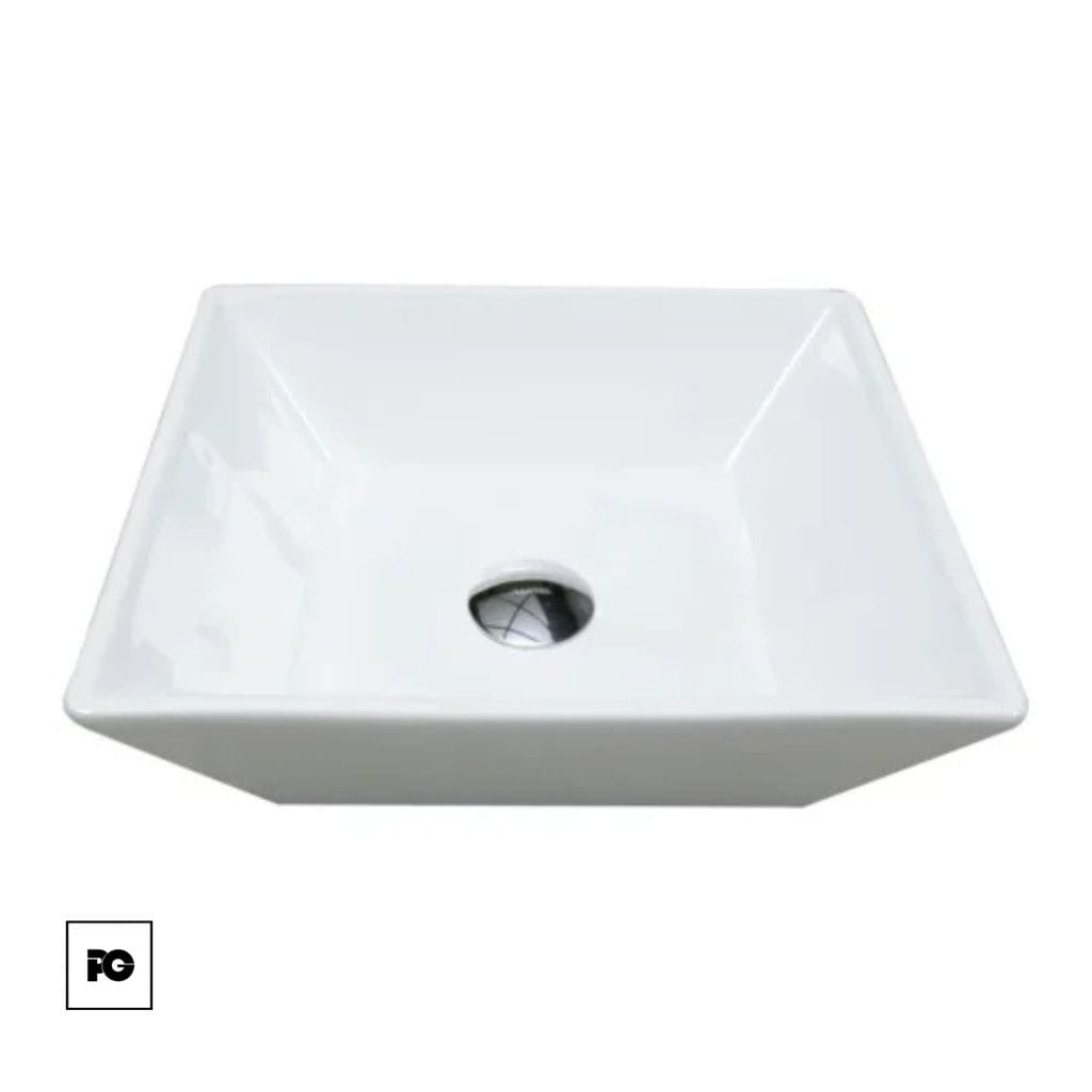 Lavabo de cerámica esmaltada color blanco, modelo Babel.