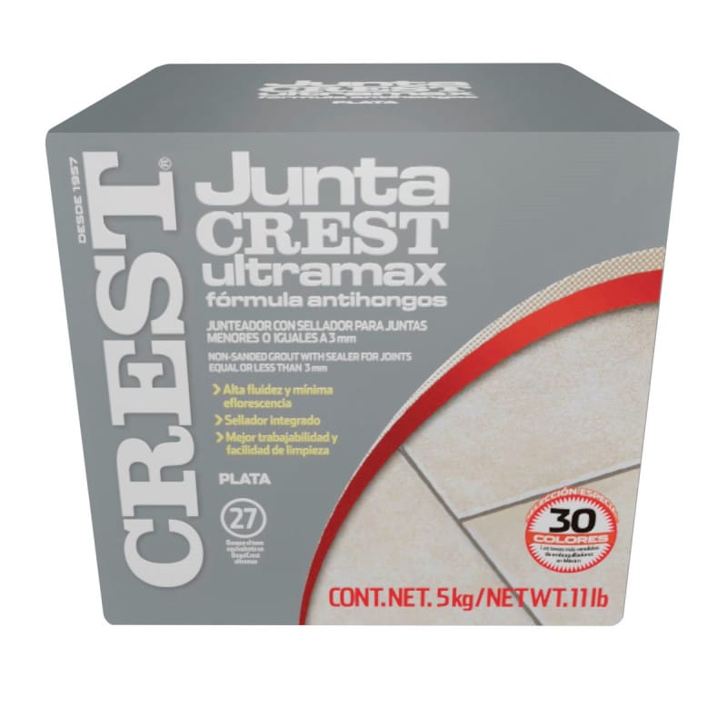 Adhesivo Juntacrest Ultramax Plata 5 kg